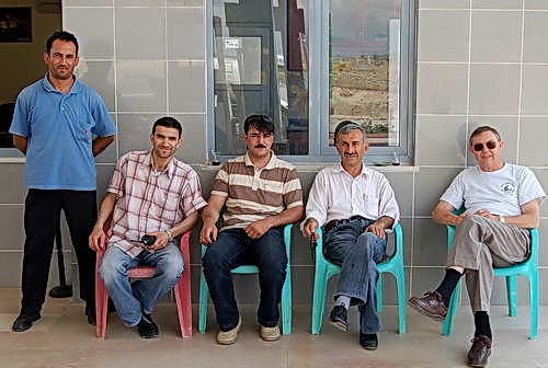 “Mayberry” Turkey. Ferrell with men at Besni. Photo by Gene Taylor.