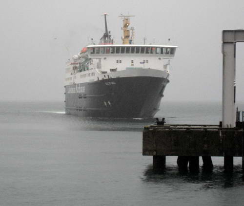 The Oban-Mull Ferry in the rain. Photo by Ferrell Jenkins.