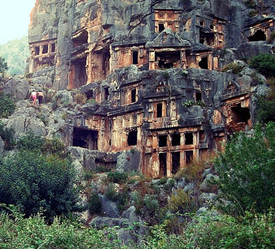 Rock Cut Tombs at Myra in Lycia