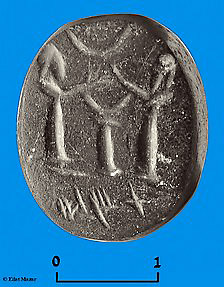 Seal Discovered by Dr. Eilat Mazar in City of David Excavation.