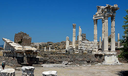 Temple of Roman Emperor Trajan at Pergamum. Photo by Ferrell Jenkins.