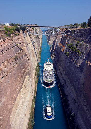 Corinth Canal. Photo by Ferrell Jenkins.