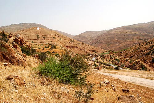 The site of Penuel with the Jabbok River below. Photo by Ferrell Jenkins.