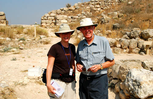 Danielle and Ferrell in the gate of Lachish.