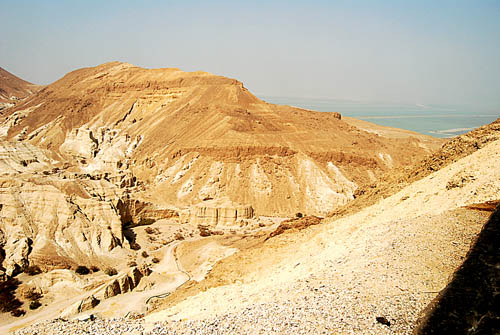 The wilderness of Judea at the south end of the Dead Sea. Photo by F. Jenkins.