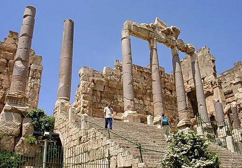 The reconstructed propylaea of Roman Baalbek. Photo by Ferrell Jenkins.