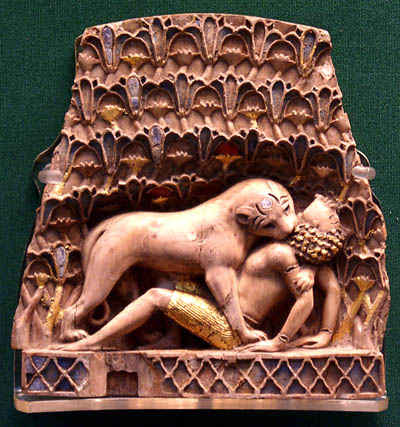 One of the Nimrud Ivories from the British Museum. Photo by Ferrell Jenkins.