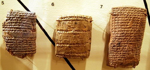 Three Nuzi tablets at the Semitic Museum at Harvard. Photo by Ferrell Jenkins.