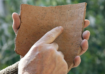 Qeiyafa Ostracon. Photo by G. Laro.