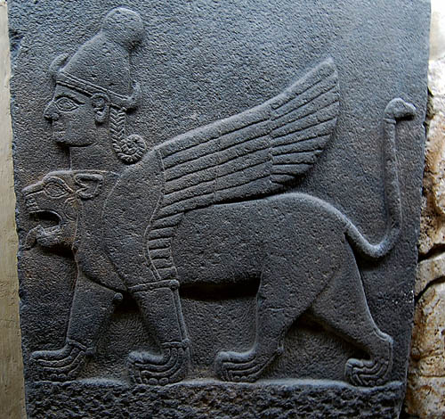 Three-headed sphinx.