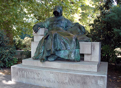 Statue of Anonymous in Budapest. Photo by Ferrell Jenkins.