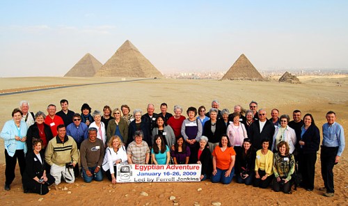 Egyptian Adventure Group at the Giza Pyramids.