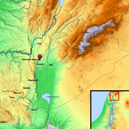 Map of Abel-beth-maacah. Courtesy of Biblos.com.