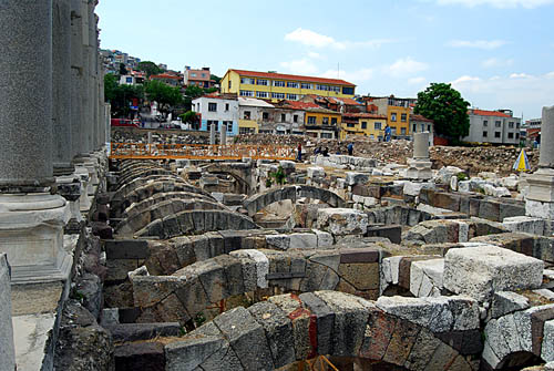 Looking over the lower level of the Izmir Agora. Photo by Ferrell Jenkins.