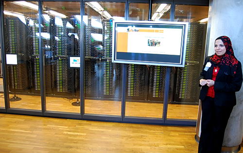 Wayback computers in the library at Alexandria, Egypt. Photo by F. Jenkins.