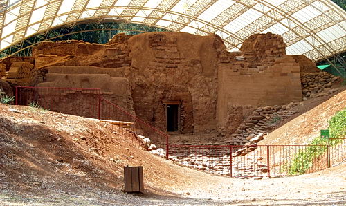 Bronze age gate at Dan. Photo by Ferrell Jenkins.