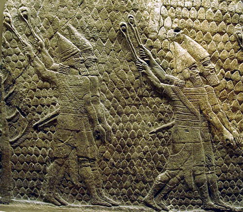 Assyrian slingers at Lachish. Photo by Ferrell Jenkins.