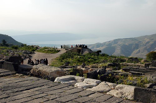 View of Sea of Galilee from Umm Queis. Photo by Ferrell Jenkins.