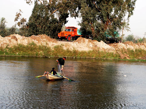 Fishing in the Pelusiac Branch of the Nile. Photo by Ferrell Jenkins.