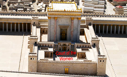 Second Temple Model showing the Court of the Women. Photo by F. Jenkins.