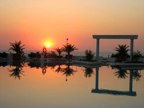 Sunset on the Aegean near Ephesus. Photo by Ferrell Jenkins.