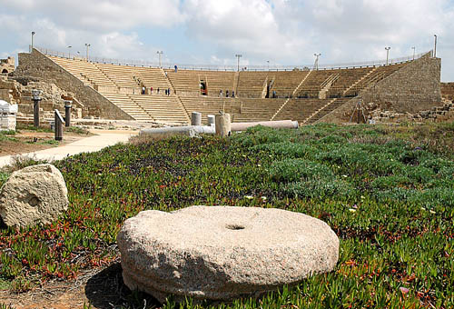 The restored theater at Caesarea Maritima. Photo by Ferrell Jenkins.