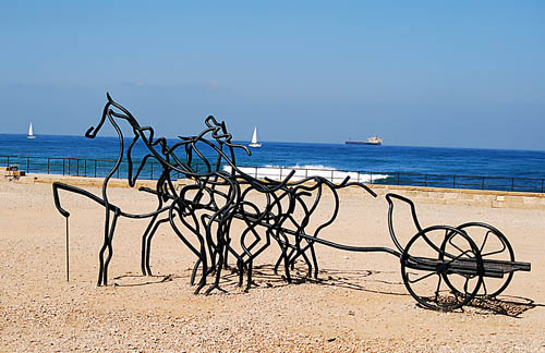 View in the hippodrome at Caesarea Maritima. Photo by Ferrell Jenkins.
