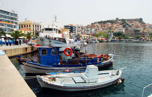 The harbor of Kavalla, Greece, known as Neapolis at the time of Paul. Photo by Ferrell Jenkins.