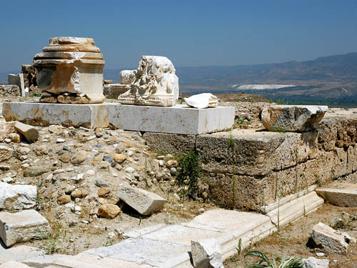 Temple ruins at Laodicea. View north to Hierapolis. Photo by Ferrell Jenkins.