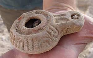 Herodian lamp from Mt Zion Excavation. Photo: Tabor Blog.