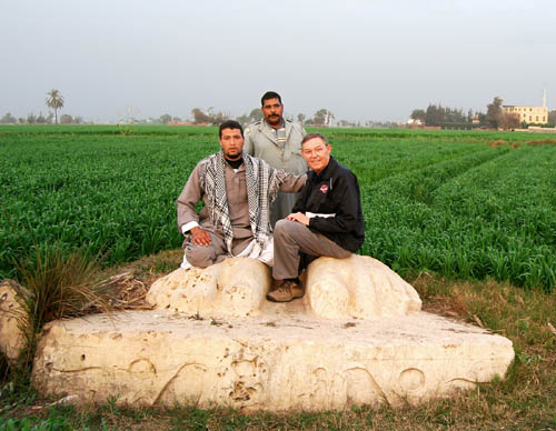 Remnant of a colossal statue of Rameses II at Tell el-Daba in the land of Goshen.