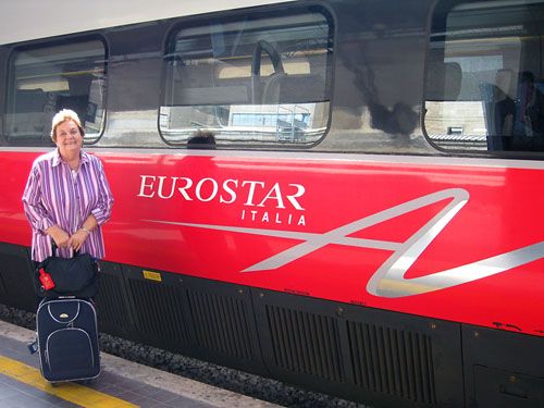 Elizabeth and I enjoyed the Eurostar trip. Photo by Ferrell Jenkins.
