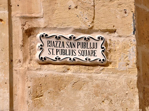 St. Publius Square in Mdina. Photo by Ferrell Jenkins.