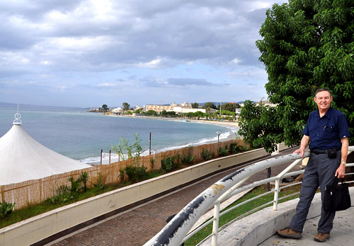 Looking north along the Italian coast at Reggio. Photo by Elizabeth Jenkins.