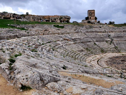 The 3rd Century Greek theater at Syracuse. Photo by Ferrell Jenkins.