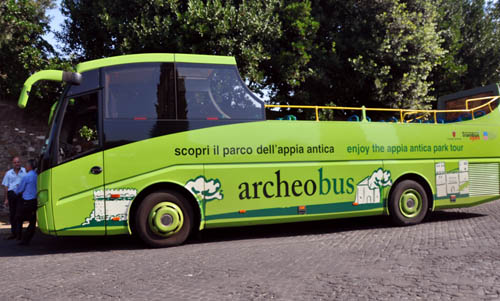 The Archeobus Tour on the Appian Way. Photo by Ferrell Jenkins.