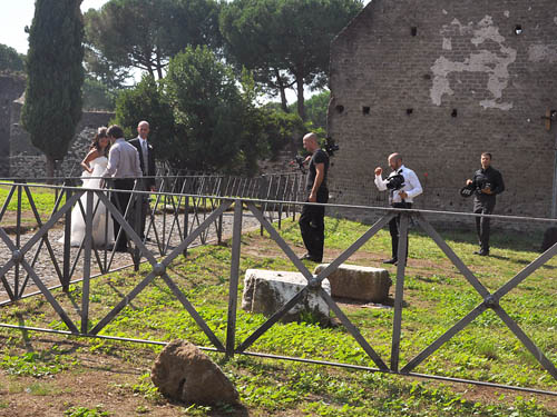 Wedding photography on the Appian Way. Photo by Ferrell Jenkins.