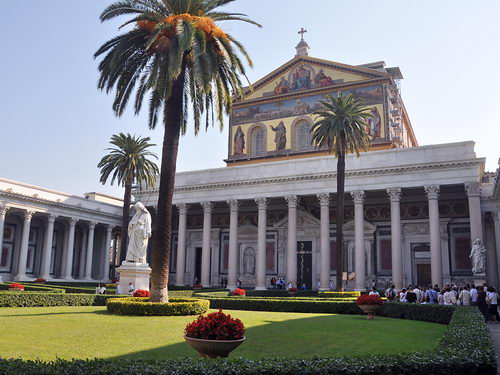 The basilica of St. Paul Outside the Walls in Rome. Photo by Ferrell Jenkins.
