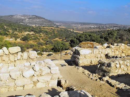 View from Khirbet Queifaya toward Azekah. Photo by Luke Chandler.