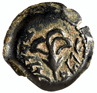 Coin of Yehonatan - Alexander Jannaeus. Photo: IAI