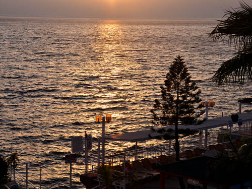 Sea of Galilee at Sunrise with Little Storm