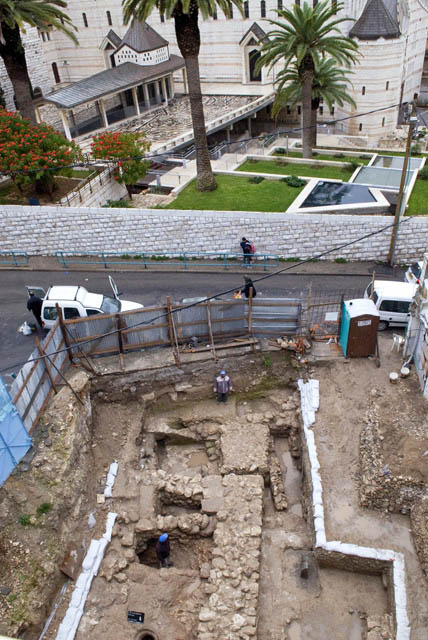 Excavation of Nazareth residence and Church of Annuciation. Photo: IAA.