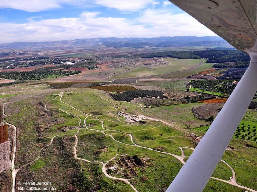 View of Tell Gezer looking E toward the Judean Mountains. Photo by Ferrell Jenkins.