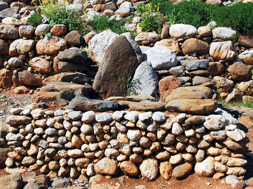 Standing stones at the gate of Tel Dan. Photo by Ferrell Jenkins.