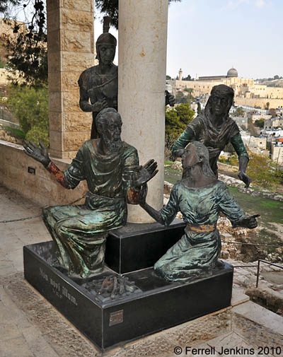 Peter denies knowing Jesus. Photo by Ferrell Jenkins at St. Peter in Galicantu.