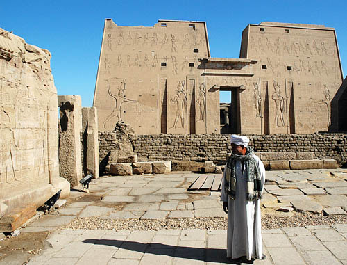 The Edfu Temple begun by Ptolemy III. Photo by Ferrell Jenkins.
