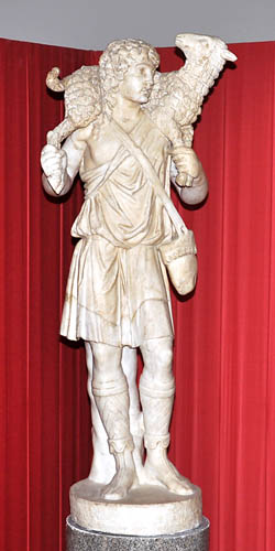 The Good Shepherd in the Vatican Museum. Photo by Ferrell Jenkins.