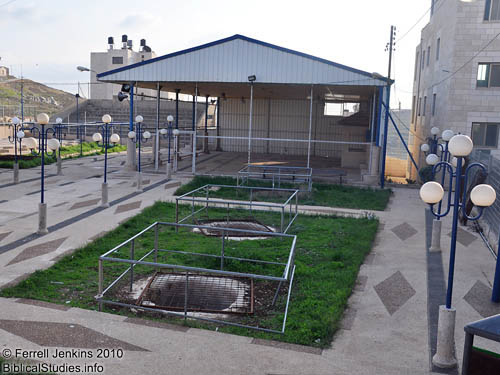 Pits used by Samaritans on Mt. Gerizim at Passover. Photo by Ferrell Jenkins.