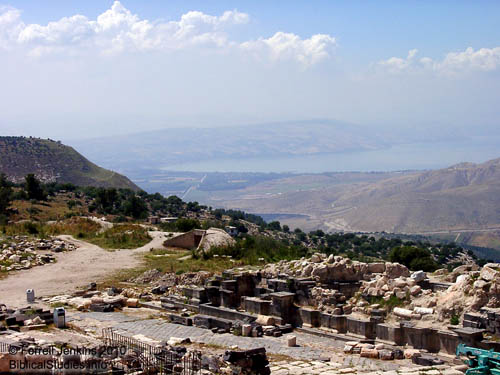 The Sea of Galilee from Umm Qais (Gadara). Photo by Ferrell Jenkins.
