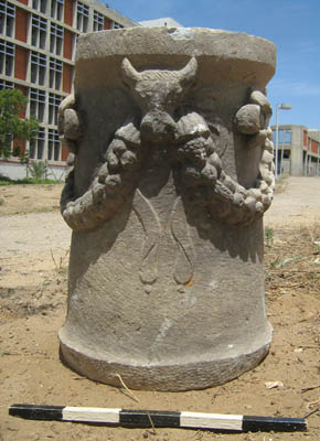 Roman altar discovered at Ashkelon. Photo: IAA.